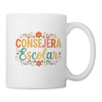Consejera Escolar Floral - Tasse - Weiß - Rechts