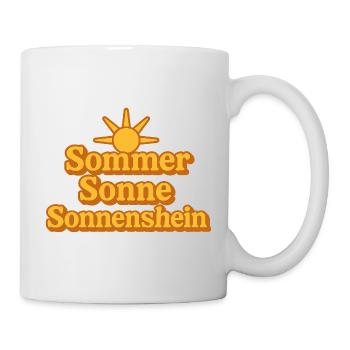 Sommer Sonnenschein Retro Typo - Tasse - Weiß - Rechts