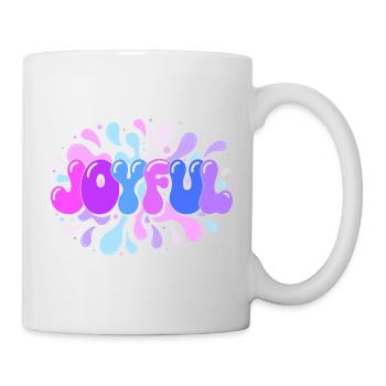 Joie éclatante en splash pop - Mug blanc - blanc - Droite