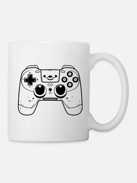 Gaming Controller Skizze - Tasse - Weiß
