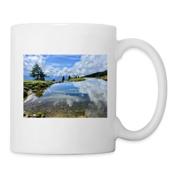 Panorama miroir du lac alpin - Mug blanc - blanc - Droite