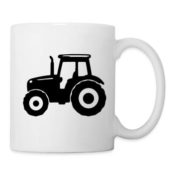 Tractor Silhouette - Mug - white - Right