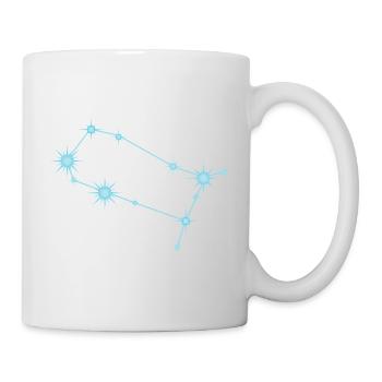 Constellation des étoiles des Gémeaux, signe du zodiaque Bleu pastel - Mug blanc - blanc - Droite