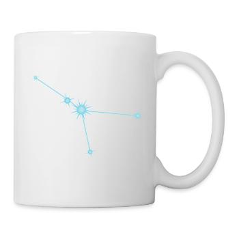 Constellation de l’Étoile du Cancer Signe du zodiaque Bleu pastel - Mug blanc - blanc - Droite