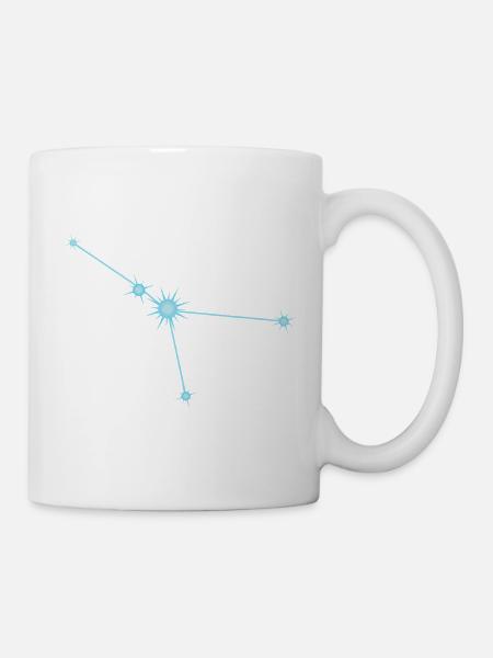  Cancer Star Constellation Zodiac Sign Pastel Blue - Mug - white
