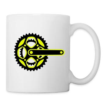 Icône de plateau de vélo - Mug blanc - blanc - Droite