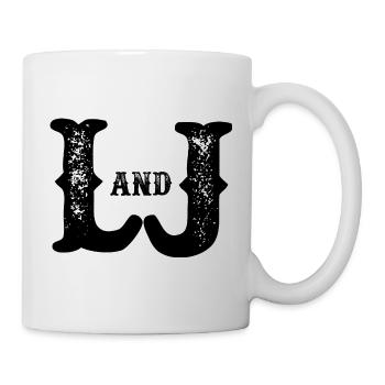 L and J Destroyed Monogram - Mug - white - Right