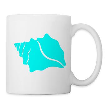 Turquoise Blue Shell Row - Mug - white - Right