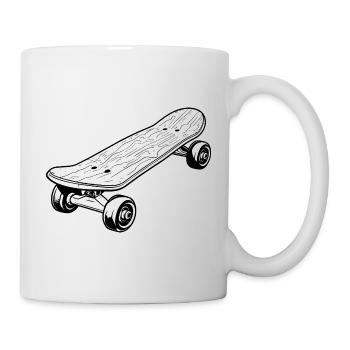Graphismes de skateboard - Mug blanc - blanc - Droite