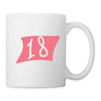 18th Birthday Pink Dot Design - Mug - white - Right