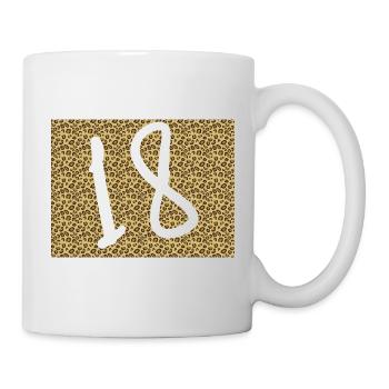 Motif léopard avec grande amperand - Mug blanc - blanc - Droite