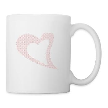 Red Dot Heart Dote Design - Mug - white - Right