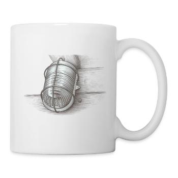 Croquis de lanterne vintage - Mug blanc - blanc - Droite