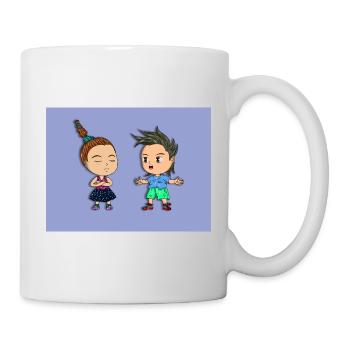une conversation animée divertissante - Mug blanc - blanc - Droite