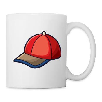 Casquette de baseball de dessins animés - Mug blanc - blanc - Droite