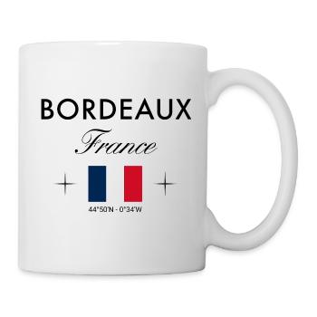 Bordeaux, France, coordonnées, voyage, souvenir - Mug blanc - blanc - Droite