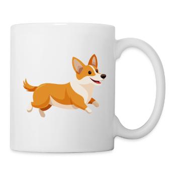 Corgi en course - Mug blanc - blanc - Droite