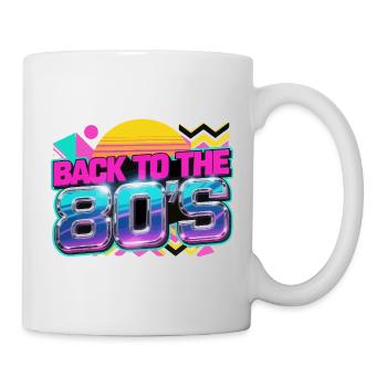 Retour au Neon Retro des années 80 - Mug blanc - blanc - Droite