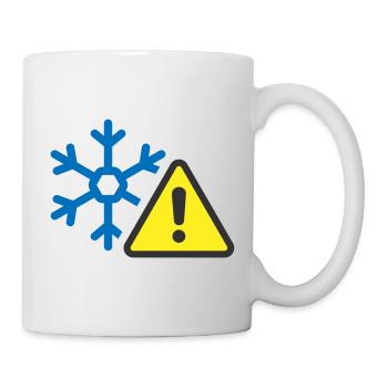 Cold Weather Warning Solid Icon Frost  Symbol - Mug - white - Right