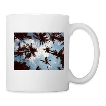 Tropical palm perspective - Mug - white - Right