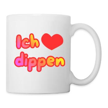 Ich liebe dippen - Tasse - Weiß - Rechts