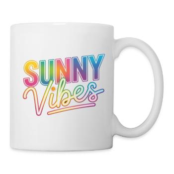Sunny Vibes Neon Retro - Tasse - Weiß - Rechts