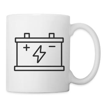 Car Battery Line Icon Power Energy Storage Symbol - Mug - white - Right
