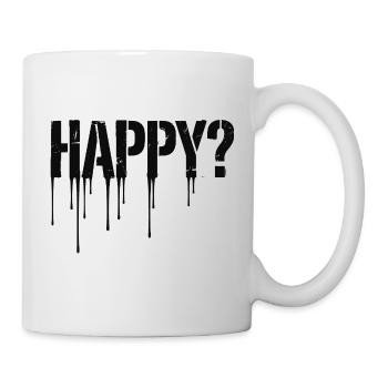 Happy Drip - Happy? - Tasse - Weiß - Rechts