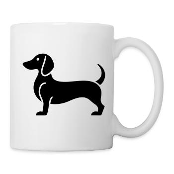 Dackel - Tasse - Weiß - Rechts
