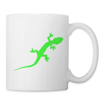 Neon Gecko Silhouette - Mug - white - Right