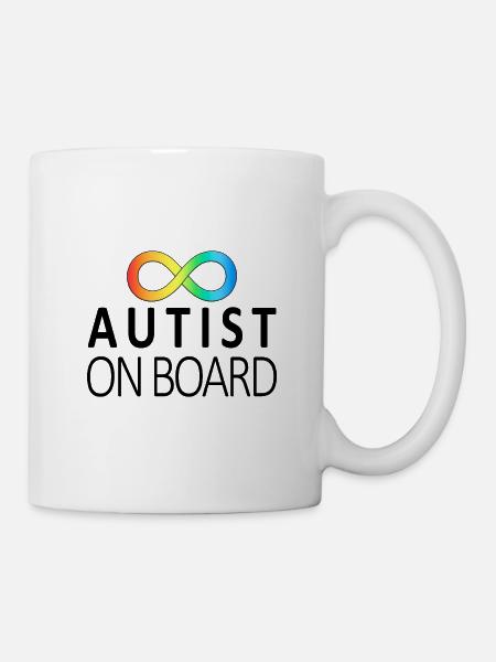 Autist on Board: Neurodiversity Stickers - Mug - white