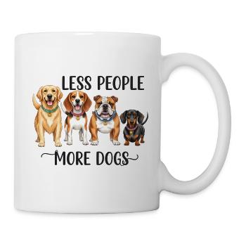 Funny Less People More Dogs Merch - Mug - white - Right