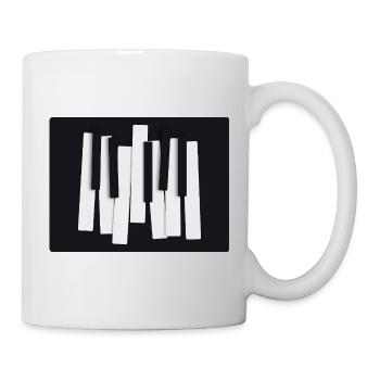 Touches abstraites de piano – Design moderne - Mug blanc - blanc - Droite