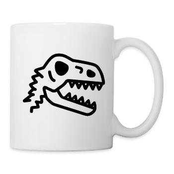 Prähistorische Dinosaurier-Fossilknochen - Tasse - Weiß - Rechts