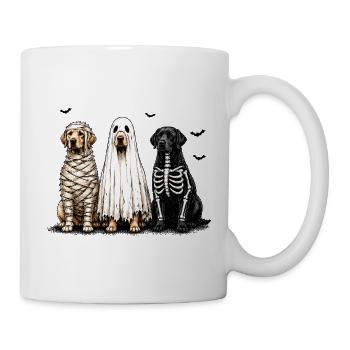 Dog trio in Halloween costumes - Mug - white - Right