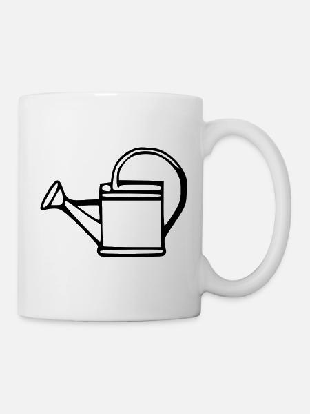 Gießkanne Garten Geschenk Gärtner - Tasse - Weiß