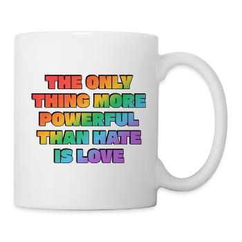 Love Over Hate Rainbow Power - Mug - white - Right