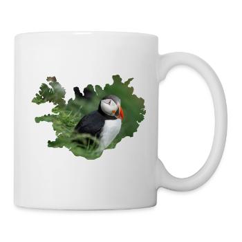 Papageientaucher, klein, bunt, unvergesslich - Tasse - Weiß - Rechts