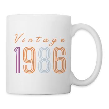 Design rétro d’anniversaire « Vintage 1986 » - Mug blanc - blanc - Droite
