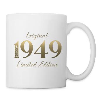 77. Geburtstag Geschenk Original August 1949 - Tasse - Weiß - Rechts