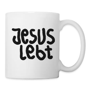 Jesus Left Typografie - Tasse - Weiß - Rechts