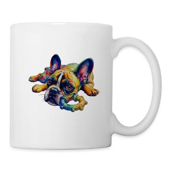 Frenchie: Ich will einfach spielen - Tasse - Weiß - Rechts
