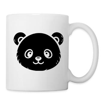Süßer Panda Skizze – flauschiges Tiermotiv - Tasse - Weiß - Rechts