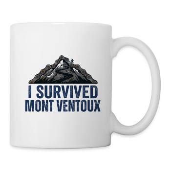 Ich habe Mont Ventoux Radkunst überlebt - Tasse - Weiß - Rechts