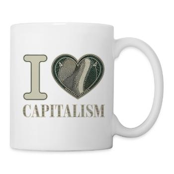 I Love Capitalism Unternehmer Aktien Kapitalismus - Tasse - Weiß - Rechts