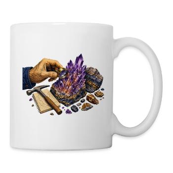 Geologie und violette Geoden - Tasse - Weiß - Rechts