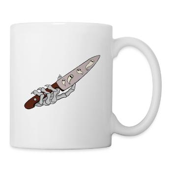 Geisterklingen mit Hand - Tasse - Weiß - Rechts