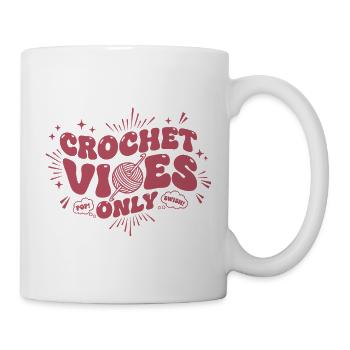 Vibrons au crochet : seulement un fil drôle pour amateurs de crochet - Mug blanc - blanc - Droite