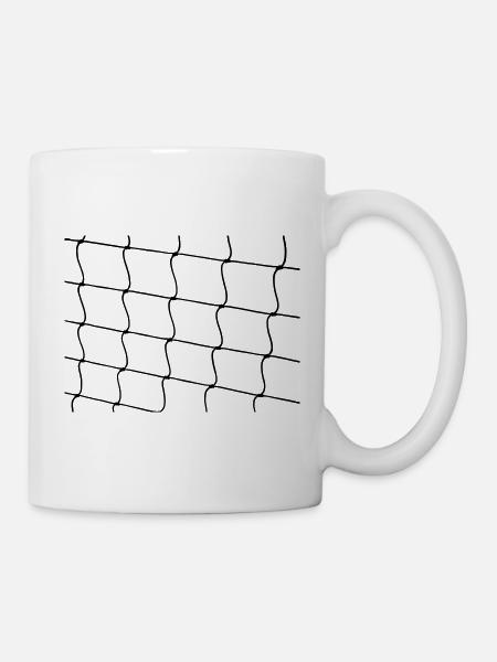 Knit net with knot - Mug - white