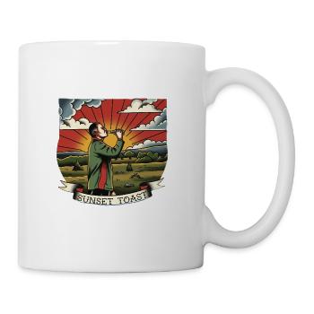 Sonnenuntergangs-Toast - Tasse - Weiß - Rechts